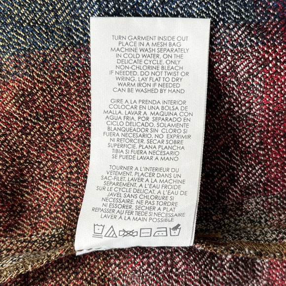 CABI Women's Pearl Embellished Zip Up Collage Plaid Jacket sz S - Picture 6 of 12